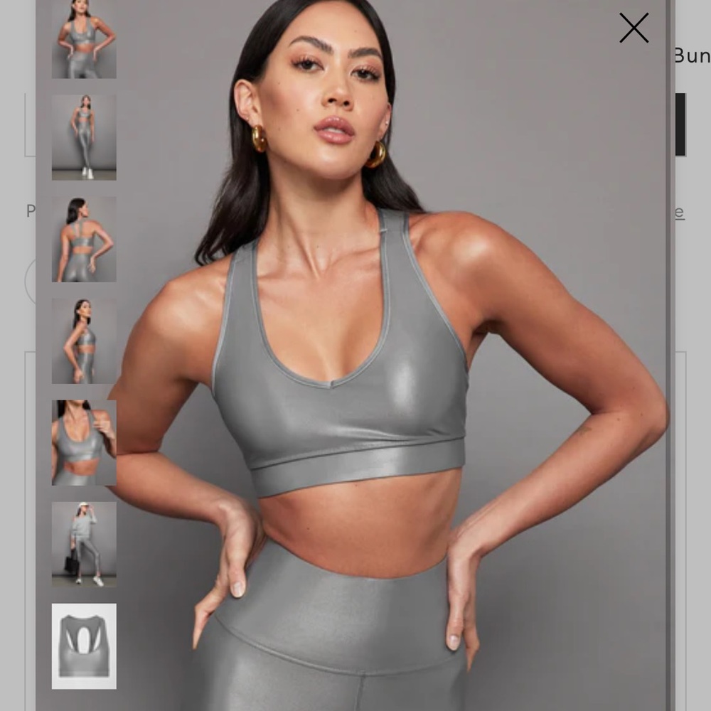 NWT Carbon38 Tamara shine action bra